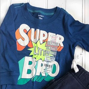 *NWT* 12mo_ little bro outfit 💙